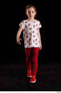 Lilly  1 dressed front view red leggings red shoes…